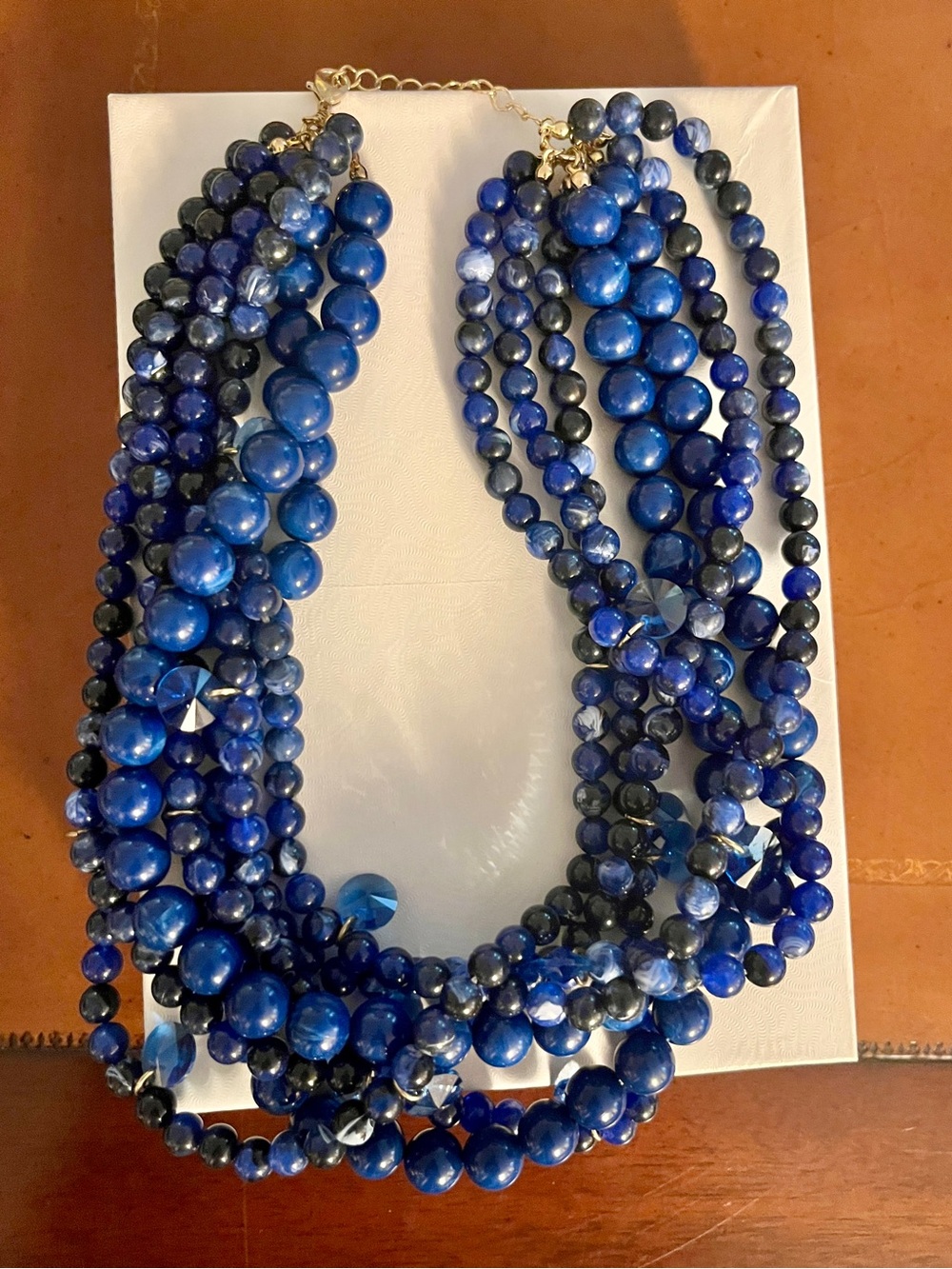 J. Crew Multi-Strand Blue Beaded Necklace